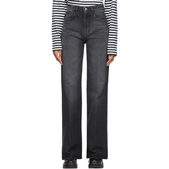 AMI Alexandre Mattiussi Grey Denim Flared Jeans