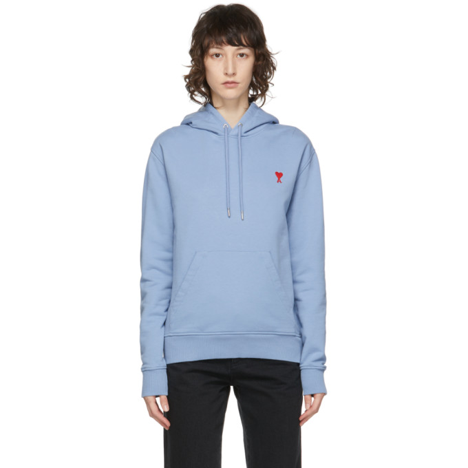 AMI Alexandre Mattiussi Blue Ami De Coeur Hoodie