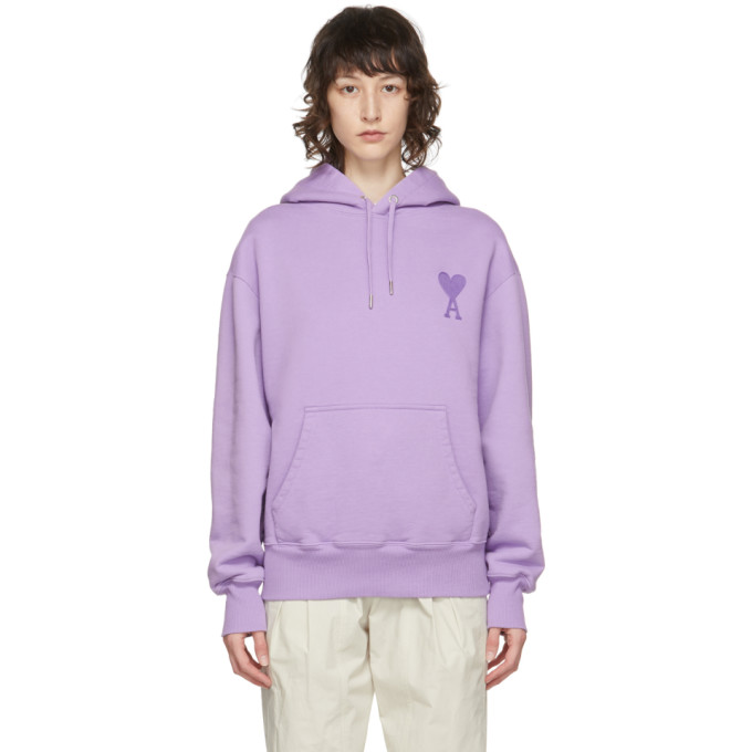 AMI Alexandre Mattiussi Purple Ami De Coeur Hoodie