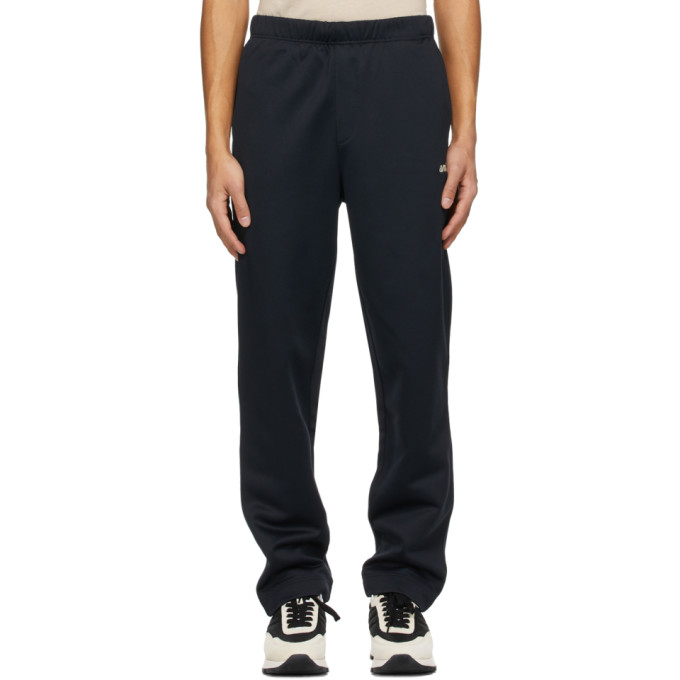 AMI Alexandre Mattiussi Navy Embroidered Technical Lounge Pants