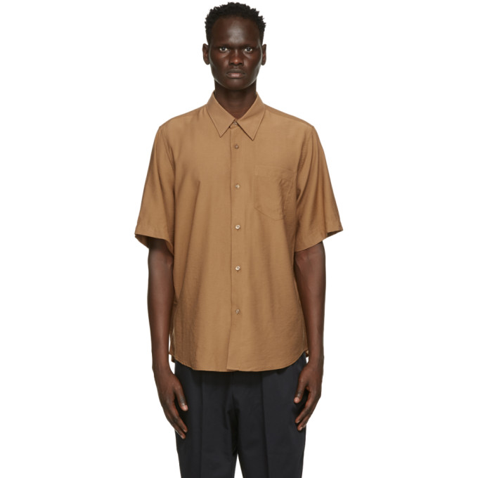 AMI Alexandre Mattiussi Beige Summer Fit Short Sleeve Shirt