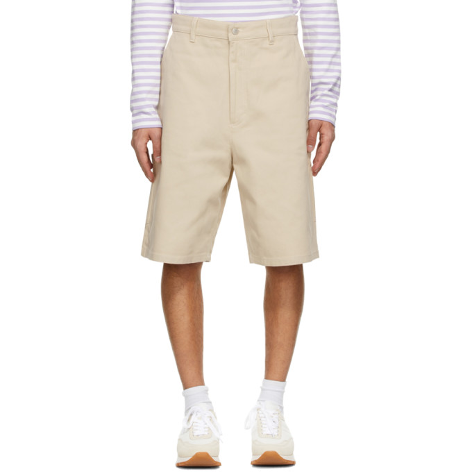 AMI Alexandre Mattiussi Beige Worker Shorts