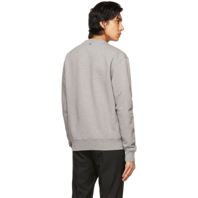 AMI ALEXANDRE MATTIUSSI AMI ALEXANDRE MATTIUSSI GREY AMI DE COEUR SWEATSHIRT