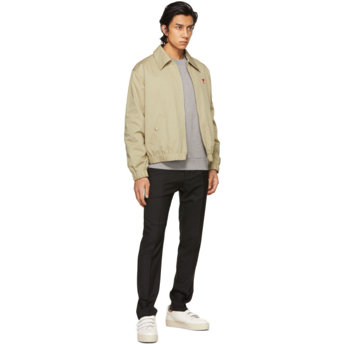 AMI ALEXANDRE MATTIUSSI AMI ALEXANDRE MATTIUSSI GREY AMI DE COEUR SWEATSHIRT