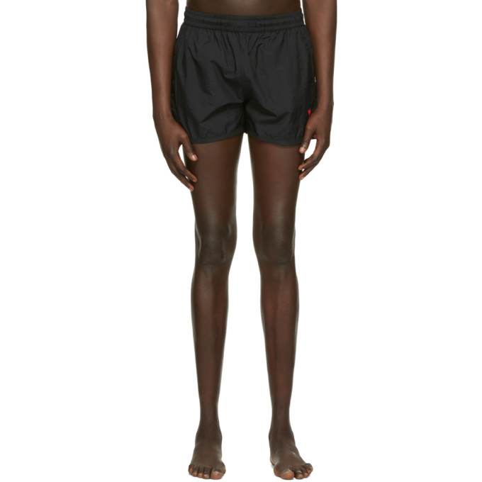 AMI Alexandre Mattiussi Black Ami De Coeur Swim Shorts