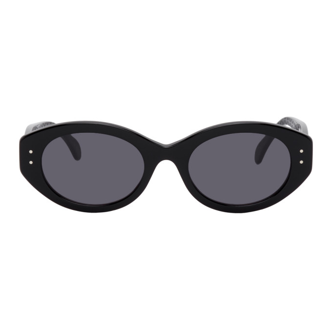 ALAIA Black Round Cat Eye Sungalsses