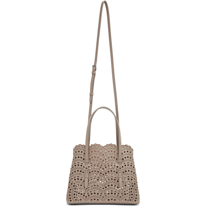 Alaïa Taupe Vienne Vague Mina 25 Bag In 809 Tourto