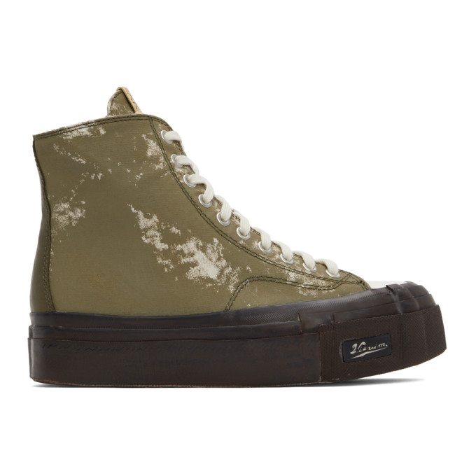 Visvim Khaki Skagway Hi G.Pattern Sneakers