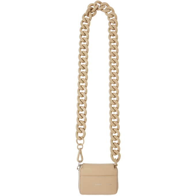 KARA SSENSE Exclusive Beige Chain Bike Wallet Bag