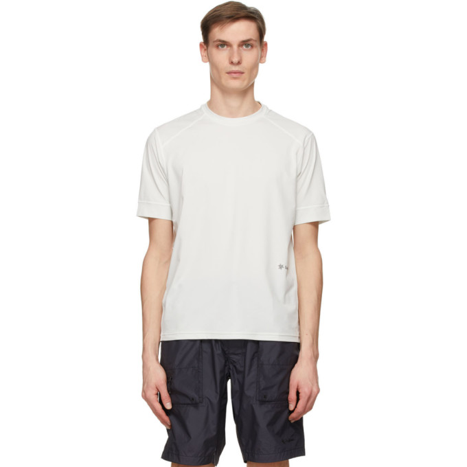 Goldwin White Melange Stretch T-Shirt