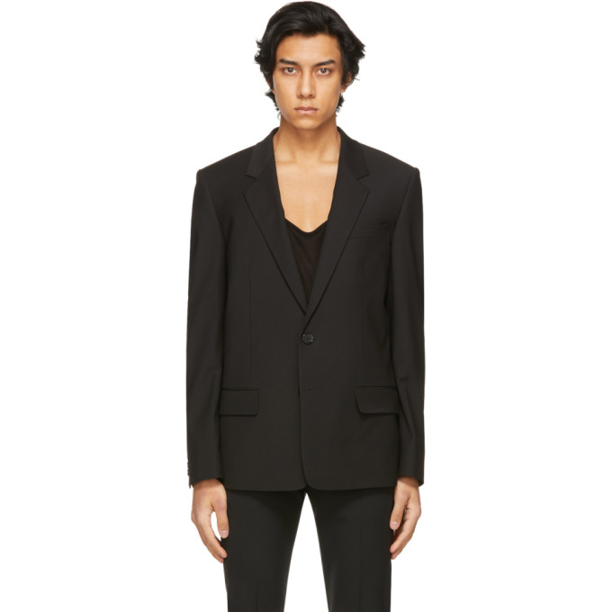 System Black Single-Button Blazer