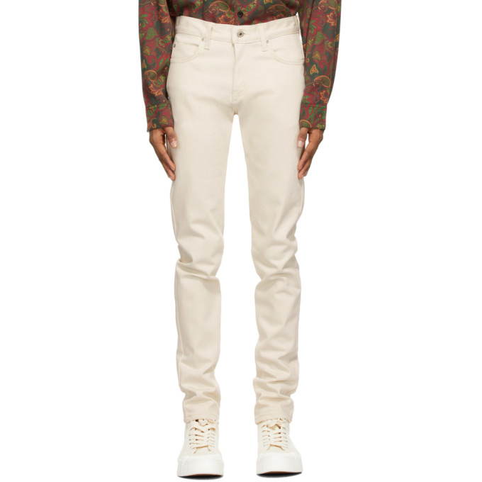 Naked and Famous Denim Off-White Super Guy Jeans