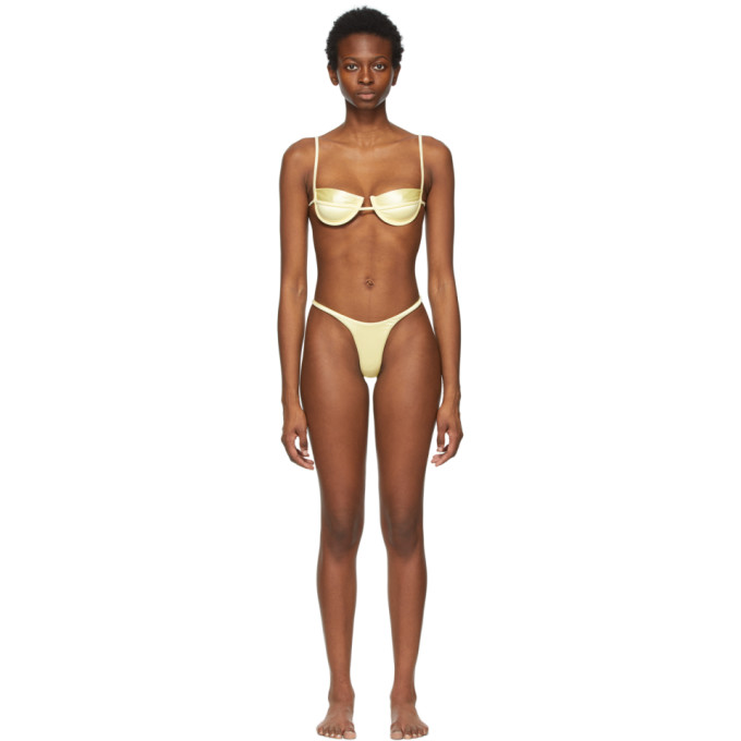 ISA BOULDER Yellow Continuous and Forward Bikini