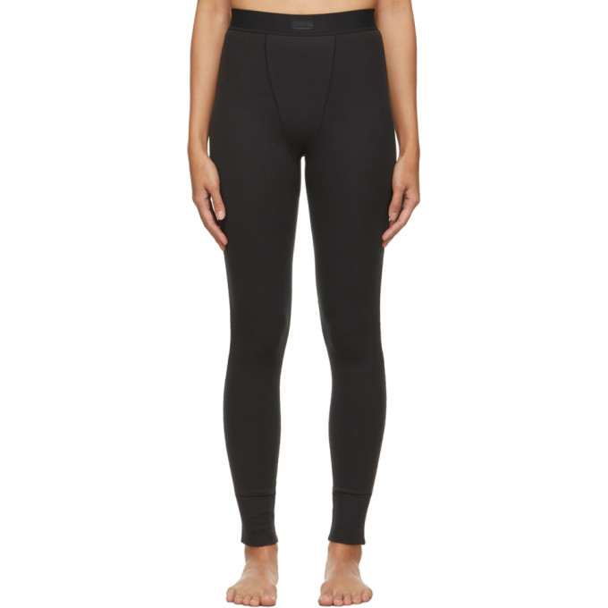 SKIMS Black Cotton Rib Leggings