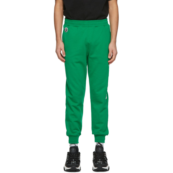 AAPE by A Bathing Ape Green Logo Lounge Pants