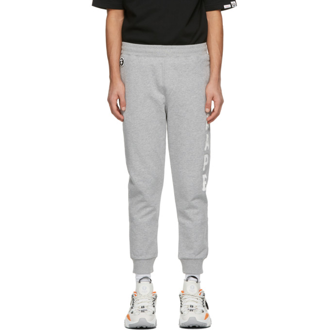 AAPE by A Bathing Ape Grey Logo Lounge Pants