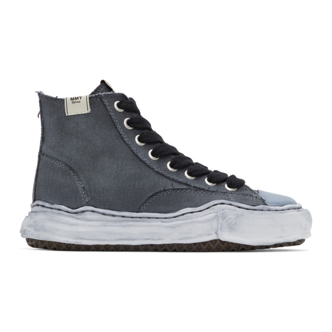 Miharayasuhiro Black Over-Dyed OG Sole Peterson High Sneakers