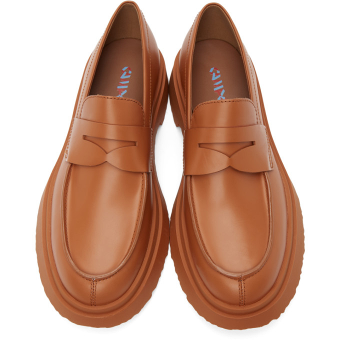 Camperlab Walden Leather Penny Loafers In Wicker | ModeSens