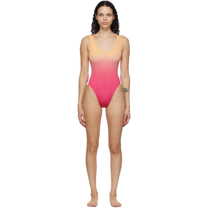 BOUND by Bond-Eye Pink and Orange The Mara One-Piece Swimsuit