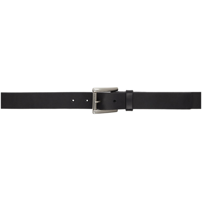 Yohji Yamamoto Black Thick Plain Belt