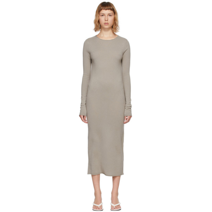 Lisa Yang Taupe Cashmere The Anais Dress