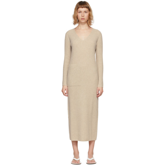 Lisa Yang Beige Cashmere The Willow Dress