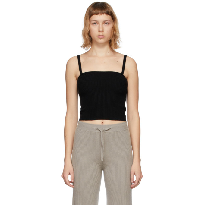 Lisa Yang Black Cashmere The Claire Tank Top