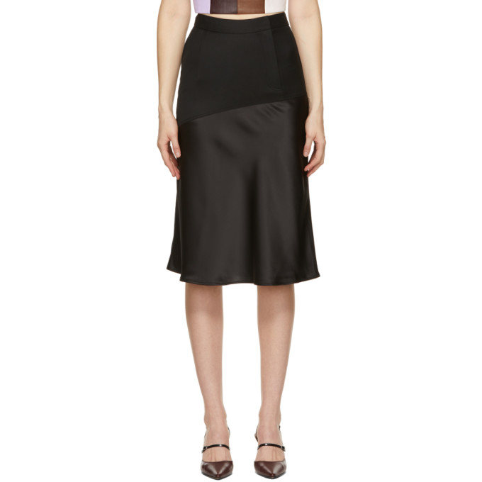 Kijun Black Wool Wet Skirt