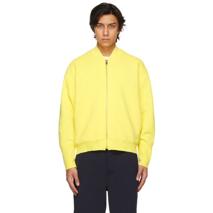 CFCL Yellow Milan Rib Flight Bomber Jacket