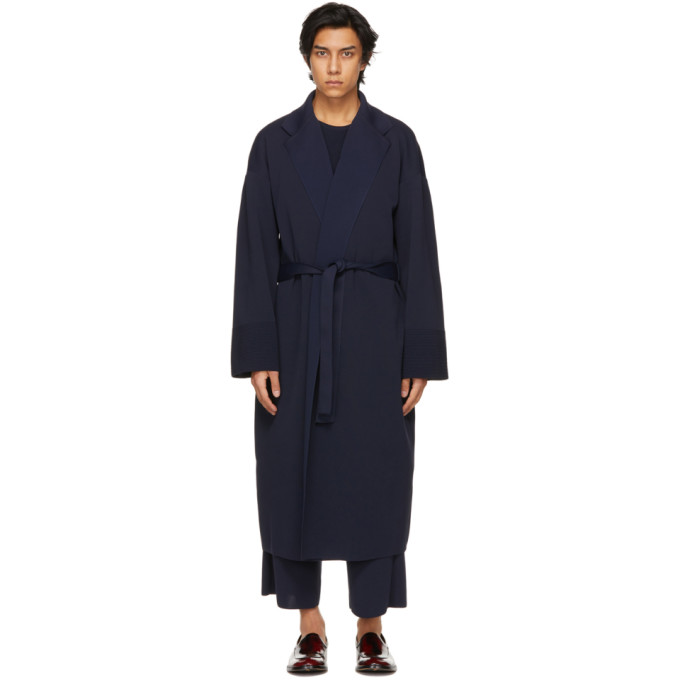 CFCL Navy Milan Rib Enwrap Coat