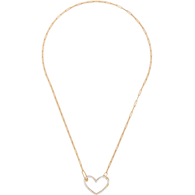 Yvonne Leon Gold Coeur Diamond Necklace