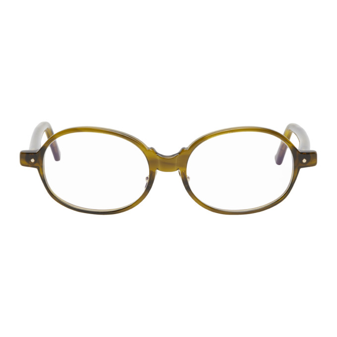 Grey Ant Khaki Chronical Oval Glasses