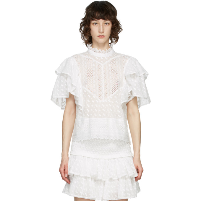 Isabel Marant Etoile White Tizaina Blouse