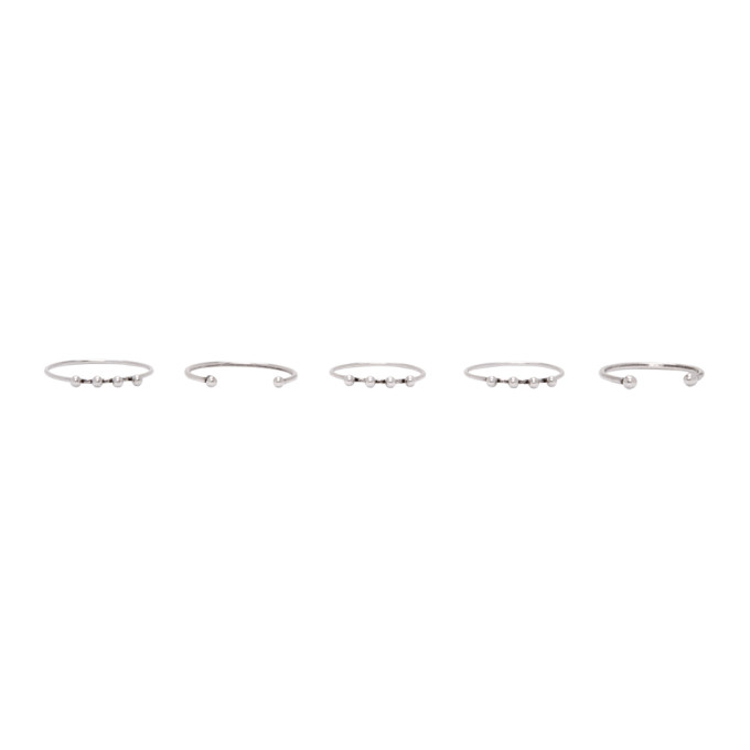 Isabel Marant Five-Pack Silver Nirvana Rings