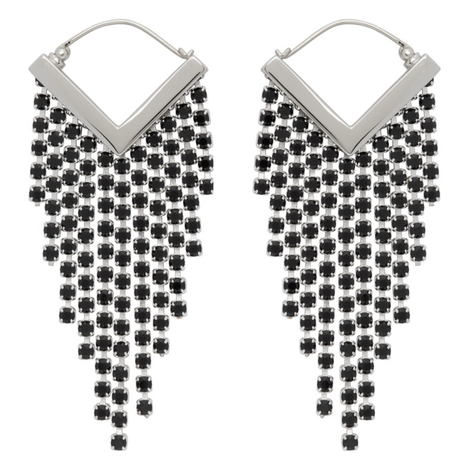 Isabel Marant Silver and Black Freak Out Earrings
