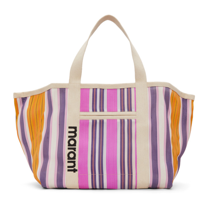 Isabel Marant White and Purple Warden Tote