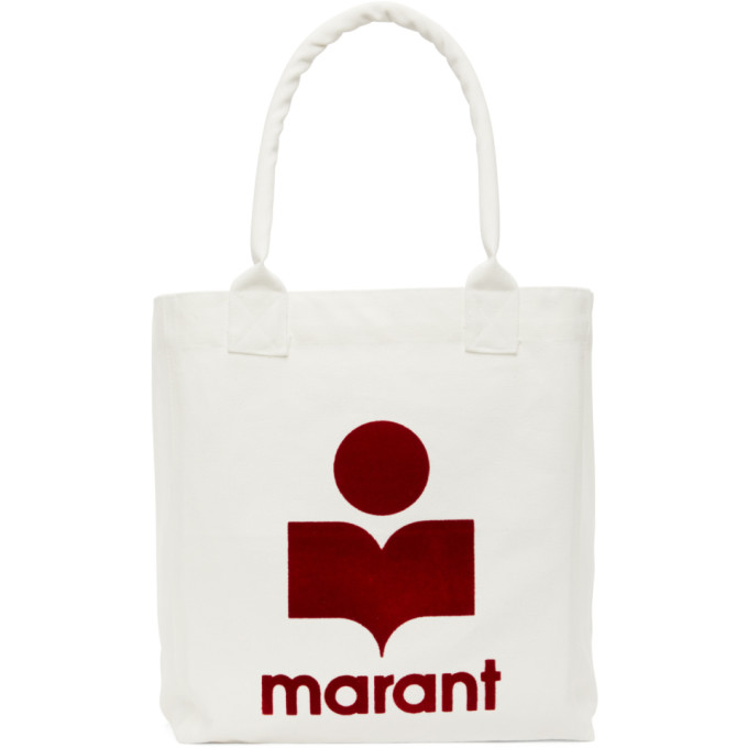 Isabel Marant White and Red Yenky Tote Bag