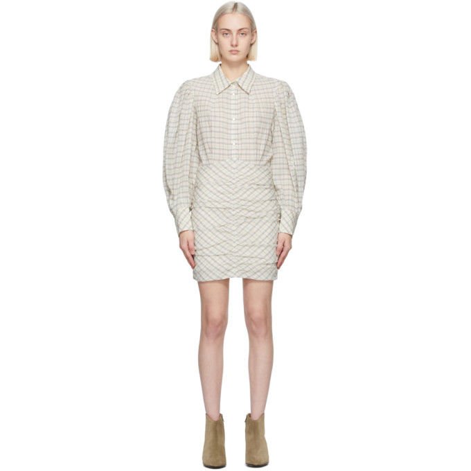 Isabel Marant Off-White Filanua Puff Sleeve Dress