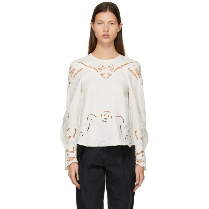 Isabel Marant White Emmett Blouse