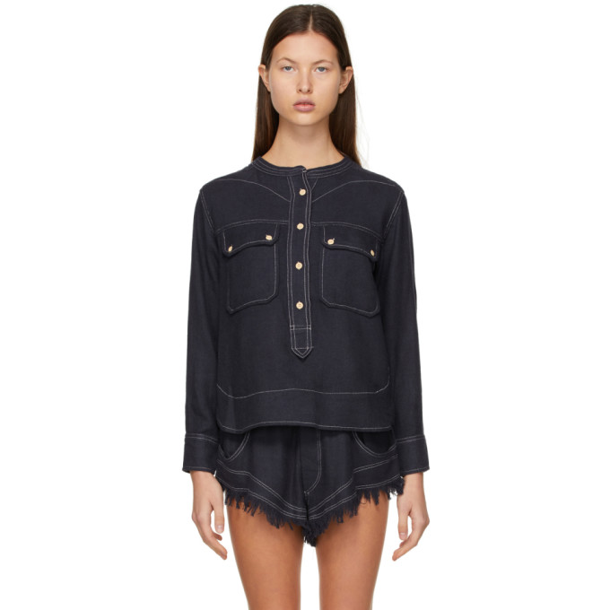 Isabel Marant Navy Tecoyo Blouse