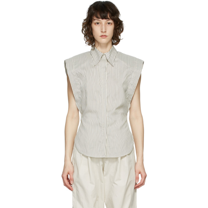 Isabel Marant Off-White Silk Enza Sleeveless Shirt