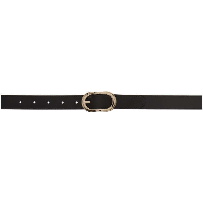 Ernest W. Baker Black and Gold Buckle Belt