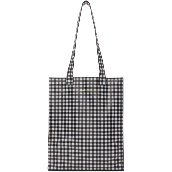 Ernest W. Baker Black and White Check Tote