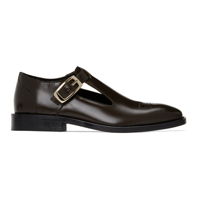 Ernest W. Baker Brown T-Bar Monkstraps