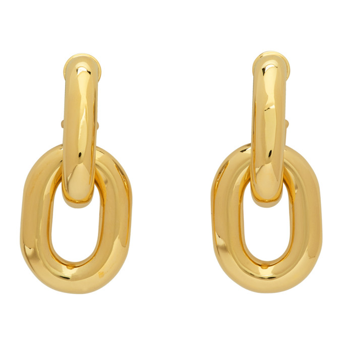 Paco Rabanne Gold XL Hanging Hoop Earrings