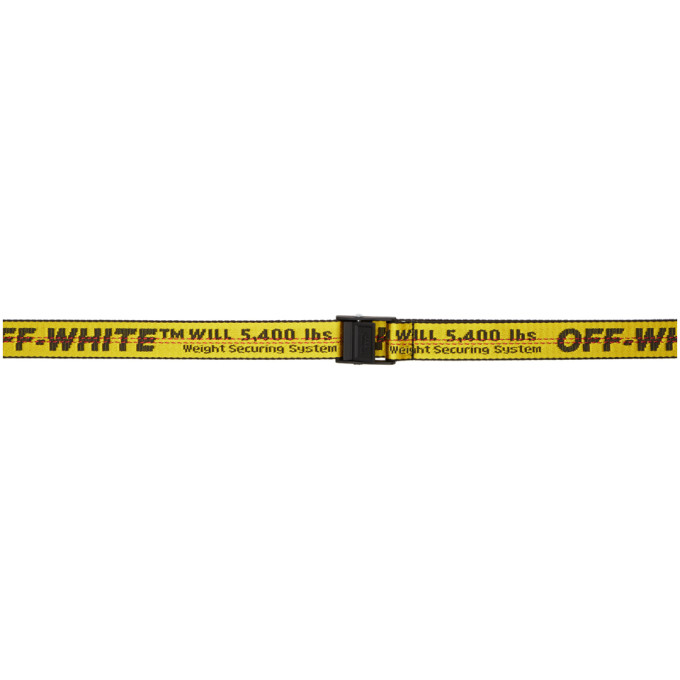 Off-White Yellow Mini Classic Industrial Belt