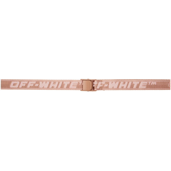 Off-White Pink Mini New Logo Industrial Belt