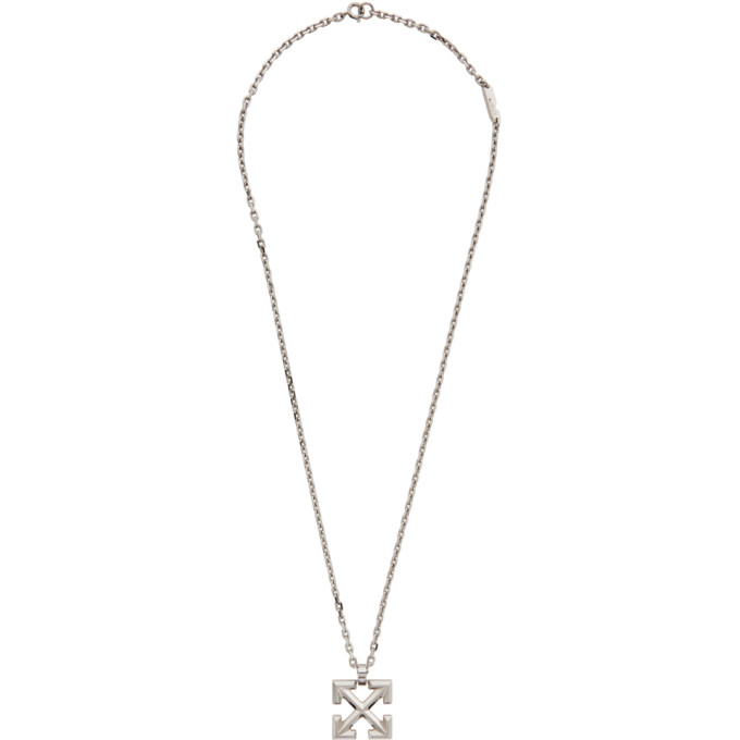Off-White Silver Arrows Necklace