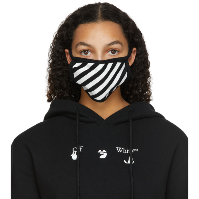 Off-White Black and White Diag Mask