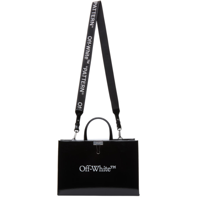 Off-White Black Leather Medium Box Bag